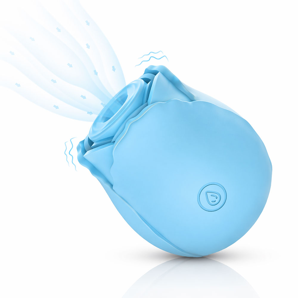 Elite Rose Clitoral Sucking Stimulator 3.0 - Teal Blue - Romantic Depot
