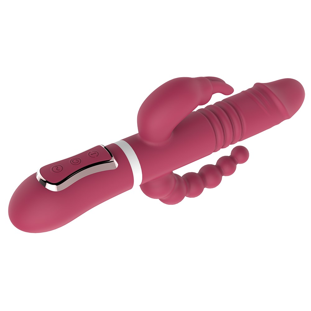 rabbit vibrator anal Thrusting G-Spot Rabbit Vibrator with Anal Beads - Romantic Depot