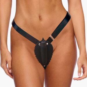 Elite VIP Classic Women's Chastity Belt with Bullet Vibrator Pocket - Black - OS