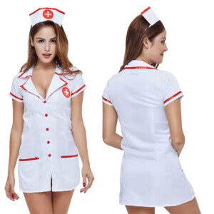 Classic Naughty Nurse 2 Piece Roleplay Costume for Adults - OS