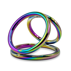 Rainbow Triple Cock and Ball Chamber - 1-1/2"x1-3/4"x2"