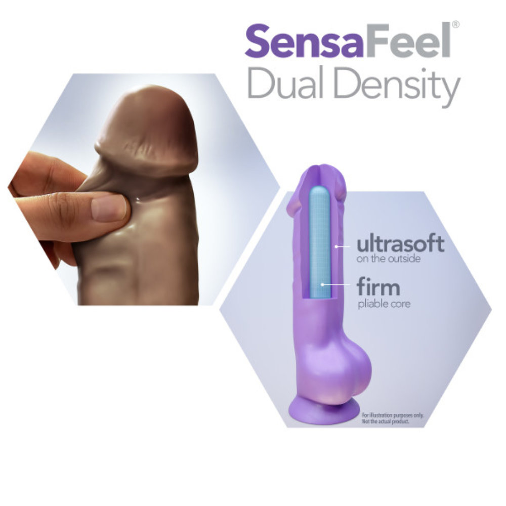 Real Feel Sensations Chocolate Charm 9" Unisex Dildo with Suction Cup & Balls - Image 7