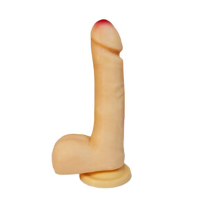 Realistic dildo with suction cup base