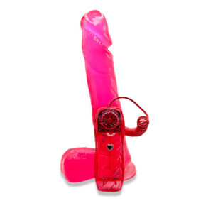 Remote Controlled 8" Vibrating Jelly Dildo - Pink