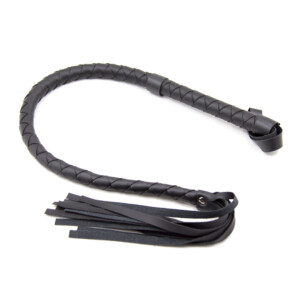 Elite BDSM Braided Whip Flogger - Black