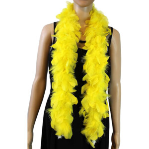 Long Feather Boa Costume Accessory - Yellow