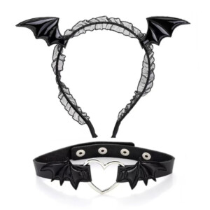 Wicked Wings Bat Headband & Choker Set Costume Accessory