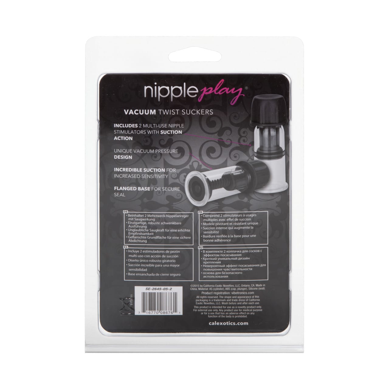 Nipple Play Vacuum Twist Suckers Black - Romantic Depot