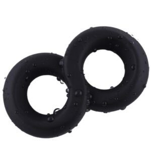 Elite Figure 8 Chunky Cock & Ball Ring - Black