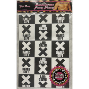 Black and White X Rated Gift Wrapping Paper - 2 Sheets