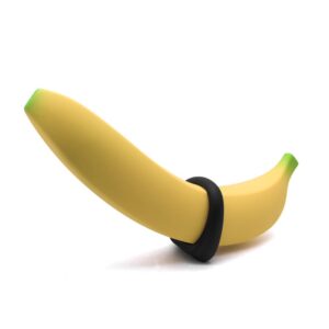 Elite Silicone Girthy Locked Up Cock Ring - Black