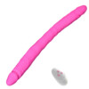 Elite Pink Vibrating Premium Silicone Double Dildo with Remote Control -  Pink - Romantic Depot