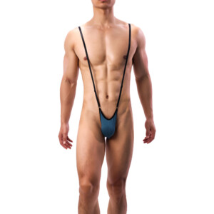 Men's Sexy Adjustable Slingshot Mankini Thong - Dark Green - OS