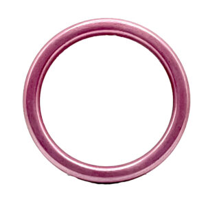 Pink High-Polish Stainless Steel Cock Ring - 1 1/2"