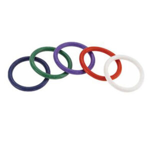 Elite Color Splash Multi-Color Thin Cock Ring Set - 5 Pack