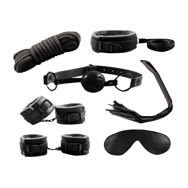 Supreme 7-Piece BDSM Kinky Essentials Kit - Black
