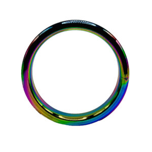 Thick Rainbow Stainless Steel Cock Ring - 1 1/2"