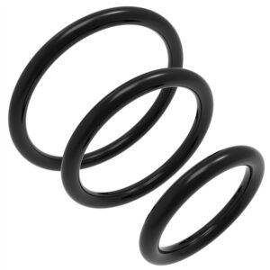 Triple Crown Cock Rings Pack of 3 - Black