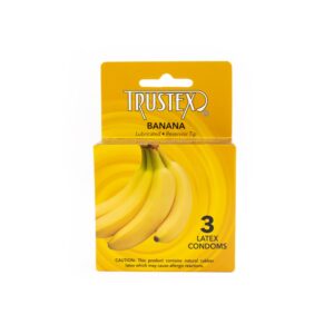 Trustex Banana Flavored Lubricated Condoms 3 Pack