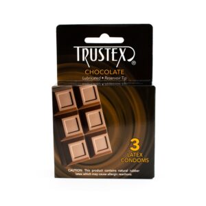 Trustex Chocolate Flavored Lubricated Condoms 3 Pack