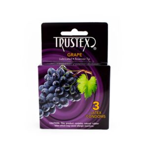 Trustex Grape Flavored Lubricated Condoms 3 Pack
