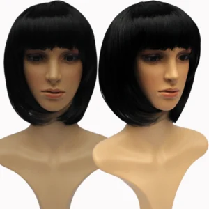 VIP Short Bob with Sexy Bangs Wig - Black