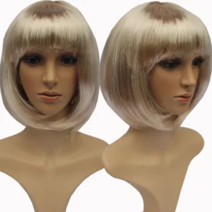VIP Short Bob with Sexy Bangs Wig - Blonde