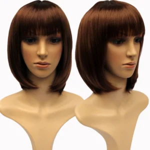 VIP Short Bob with Sexy Bangs Wig - Brown