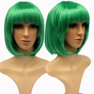 VIP Short Bob with Sexy Bangs Wig - Green