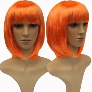 VIP Short Bob with Sexy Bangs Wig - Orange