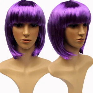 VIP Short Bob with Sexy Bangs Wig - Purple
