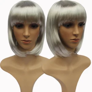 VIP Short Bob with Sexy Bangs Wig - Silver