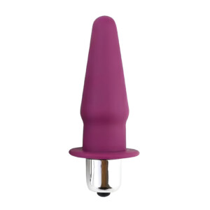 Vibrating Butt Plug Silicone Anal Trainer - Purple