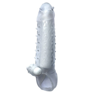 Elite Ribbed and Ready Vibrating Cock Sleeve Extender - Pack of 2