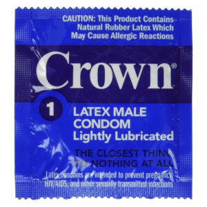 Crown Latex Male Condom Lightly Lubricated Singles