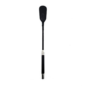 Naughty USA BDSM Riding Crop - Silver and Black (Large)