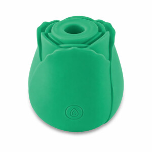 Green rose-shaped silicone diffuser with top opening