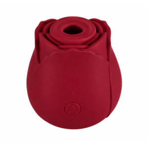 Red rose-shaped silicone personal massager device