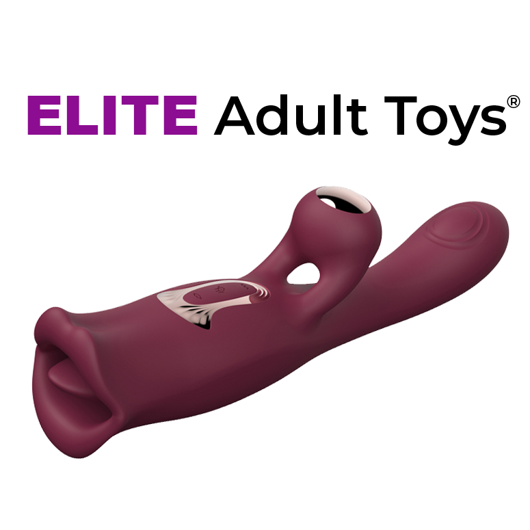 Burgundy adult toy with multifunctional design