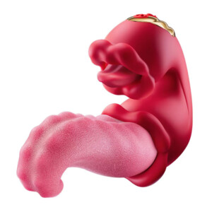 Red dual-ended vibrating massage tool