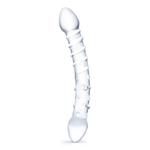 Clear textured glass massage tool