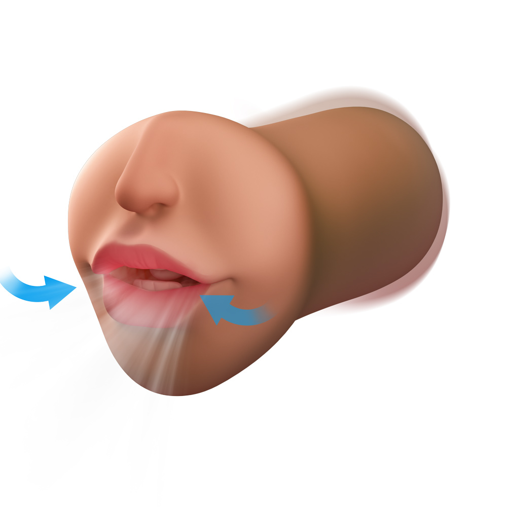 Elite Realistic Sucking Lips Caramel - Image 14