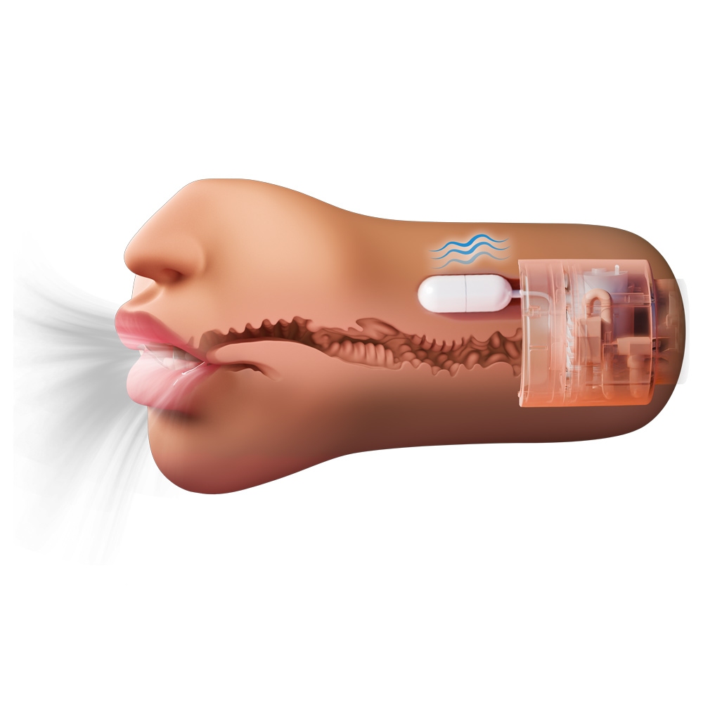 Elite Realistic Sucking Lips Caramel - Image 4