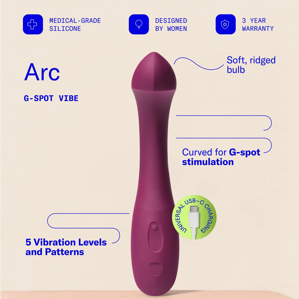 Arc G-spot vibrator with five vibration patterns.