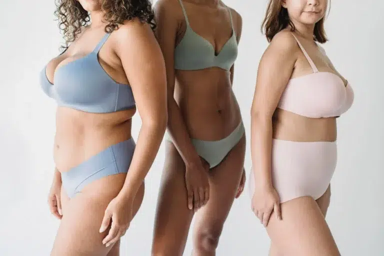 Diverse women modeling in comfortable underwear
