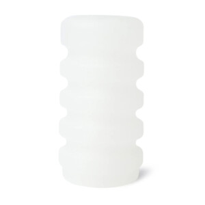 White ribbed silicone flashlight diffuser attachment