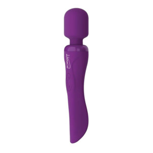 Purple handheld massager with buttons