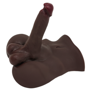 Chocolate sculpture of male anatomy