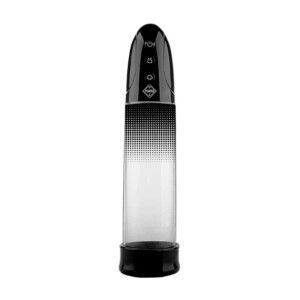 Black and clear electric penis pump device