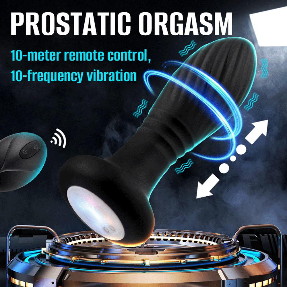 Elite Illuminating Vibrating Thrusting Anal Plug - Romantic Depot